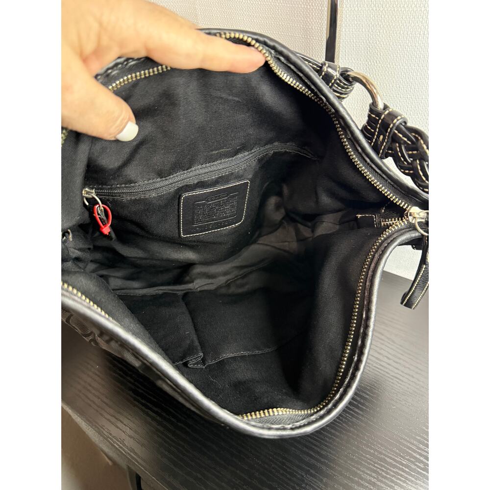 Coach Signature Black Hobo Bag - Picture 3 of 3